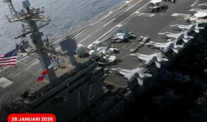 Kapal Induk USS Abraham Lincoln Ditembak Radar Iran: Ancaman Rudal Memperkeruh Ketegangan di Selat Hormuz