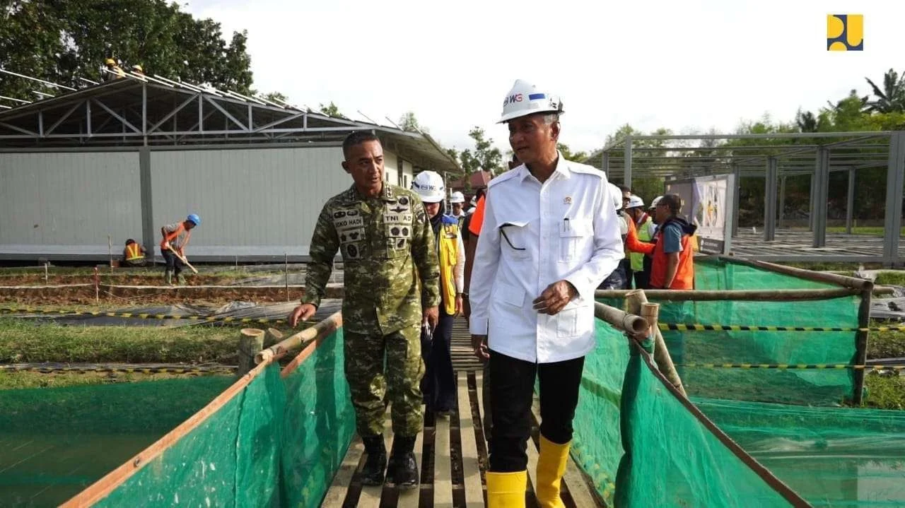 Menhan Janjikan 514 Batalyon di Seluruh Kabupaten, Inspirasi Kecepatan Pembangunan Huntara di Aceh