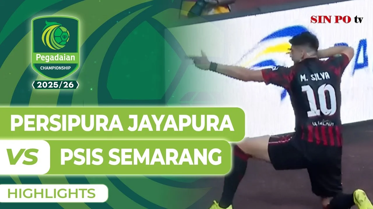 Persipura Jayapura Gigit PSIS Semarang 3-1, Naik Puncak Klasemen Championship 2025/2026